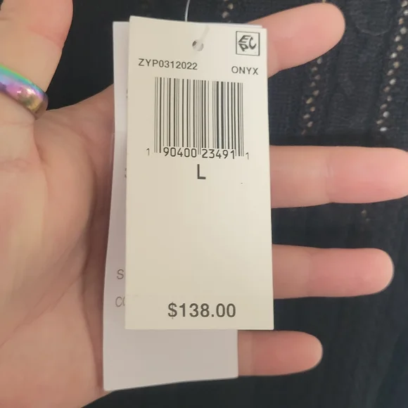 NEW large design history black sweater with ruffled front and bell sleeves - Picture 7 of 7